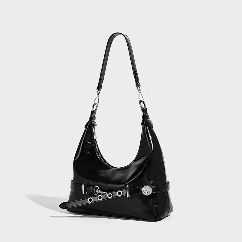 跨境纯色腋下包包女2025新款潮时尚通勤单肩包简约复古手提托特包