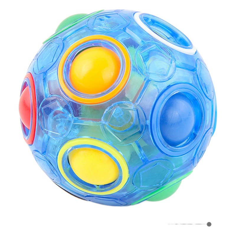Трансграничная поставка нового странного декомпрессионного кубика Рубика конфетного цвета с 12 отверстиями, Радужный шар, нажимающий успокаивающую декомпрессионную игрушку