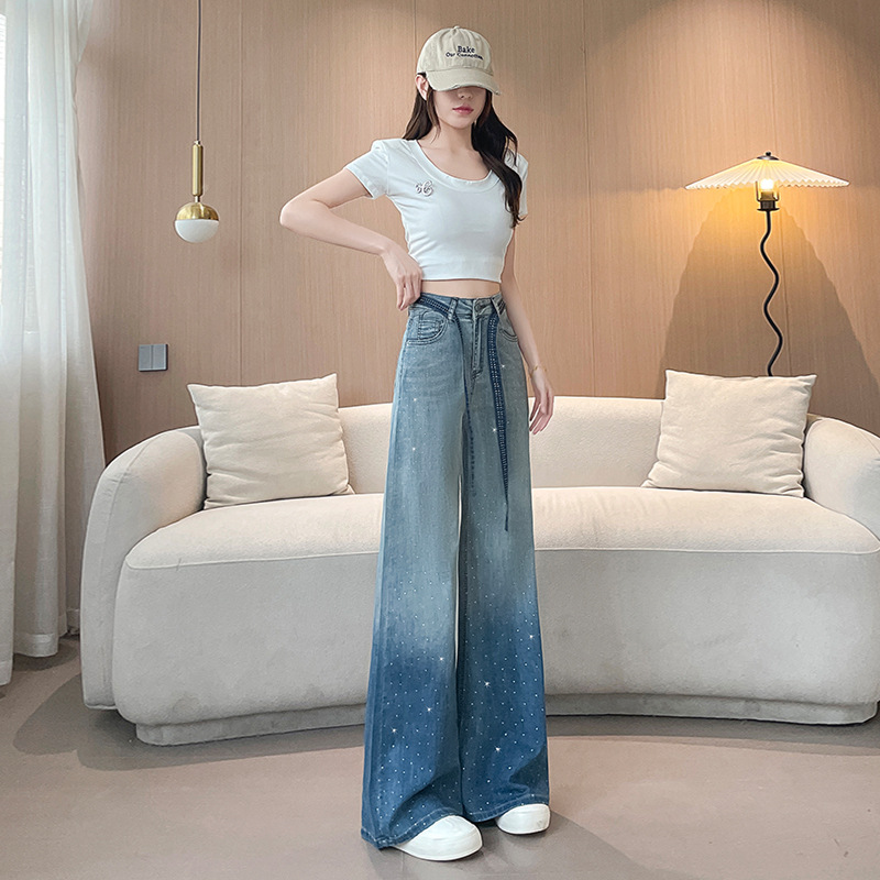 그라데이션 블루 팬츠