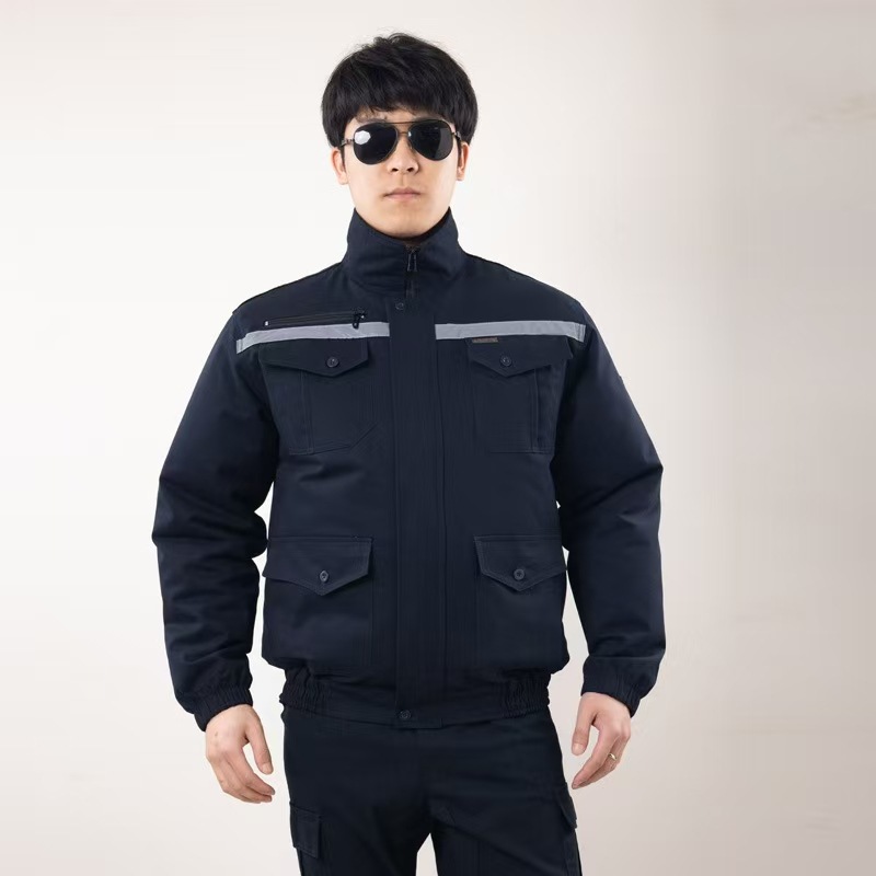 Pure cotton navy blue single top (excluding fan and battery)