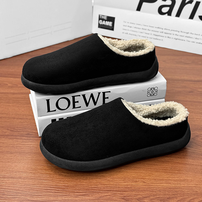 Moda universal de una sola pie zapatos de patina de aire de goma para hombre 2025 nuevo invierno con algodón calentamiento casual zapatos burken