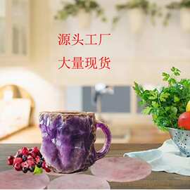 跨境新品仿Mineral Crystal Coffee Mugs 仿矿物水晶咖啡树脂杯
