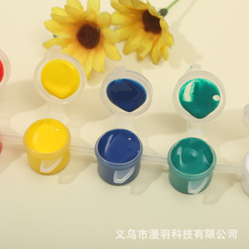 Acrylic paint 3ml 12 color set wholesale plaster doll kite art painting acrylic paint strip wholesale