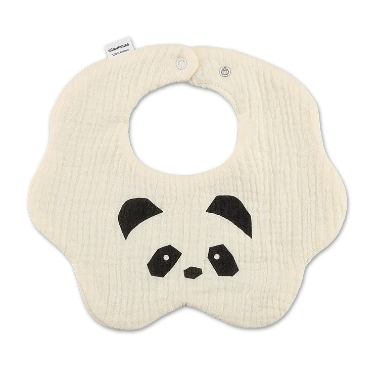Детский хлопковый марлевый слюнявчик для еды