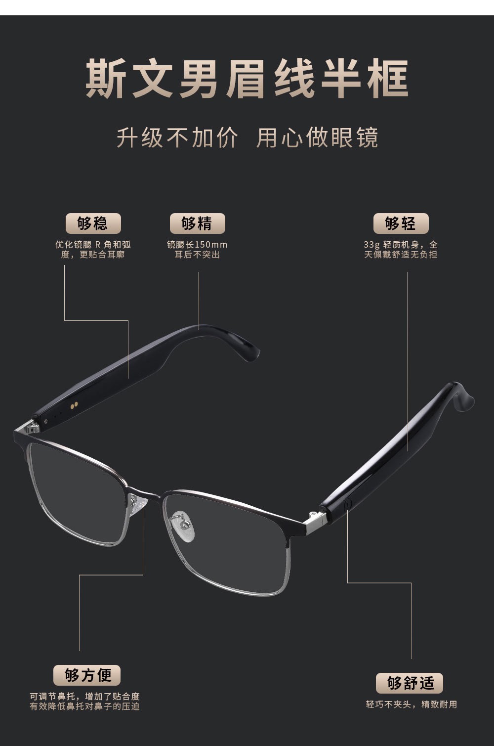 AI Translation Cross-Border Smart Glasses Bluetooth Glasses GS06 Blue Light Color-Changing Lenses Music Listening Phone Call Replaceable Lenses