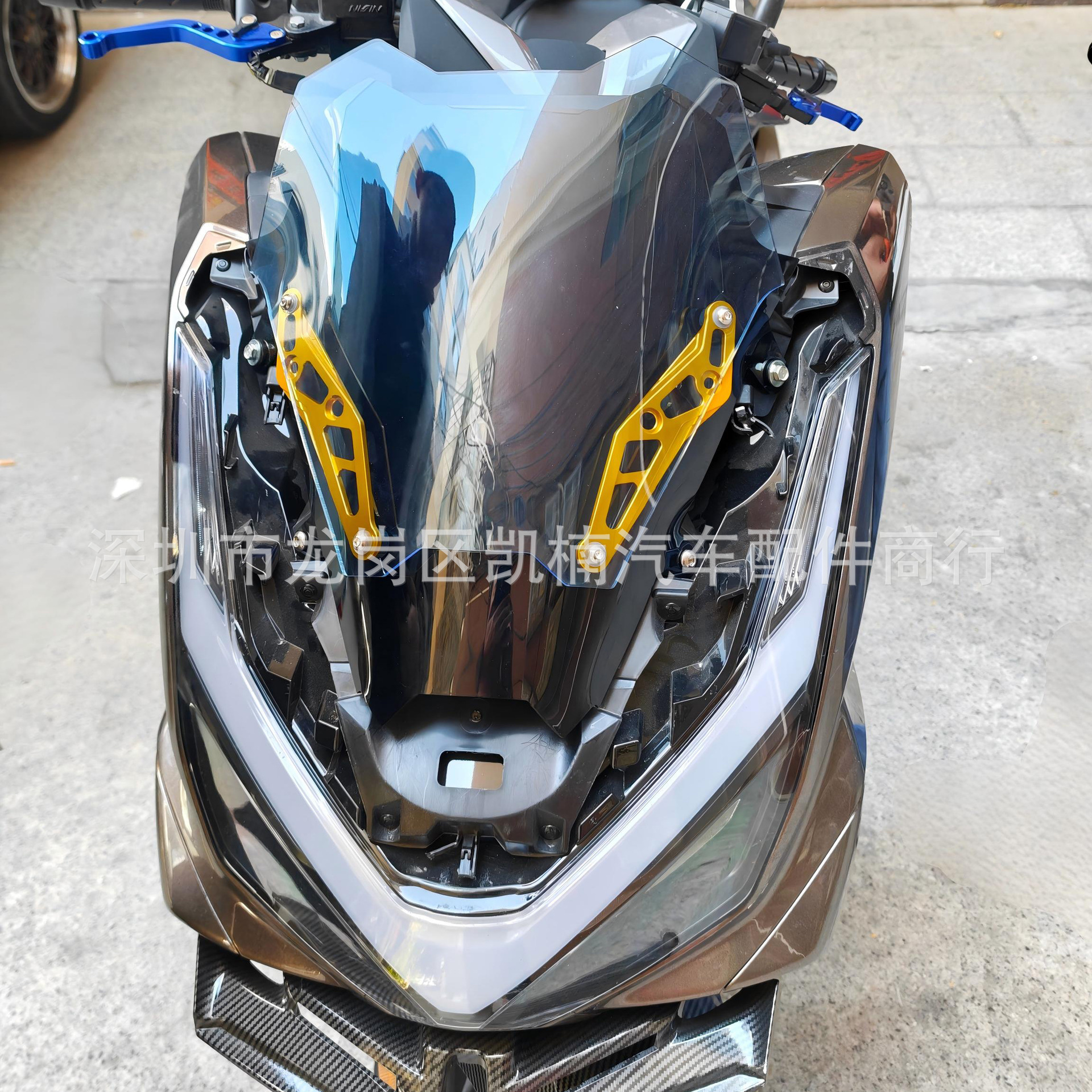 Suitable for Pcx160 25 Models Modified Front Windshield Panel Aluminum Alloy Decorative Windscreen Accessories Cross-Border
