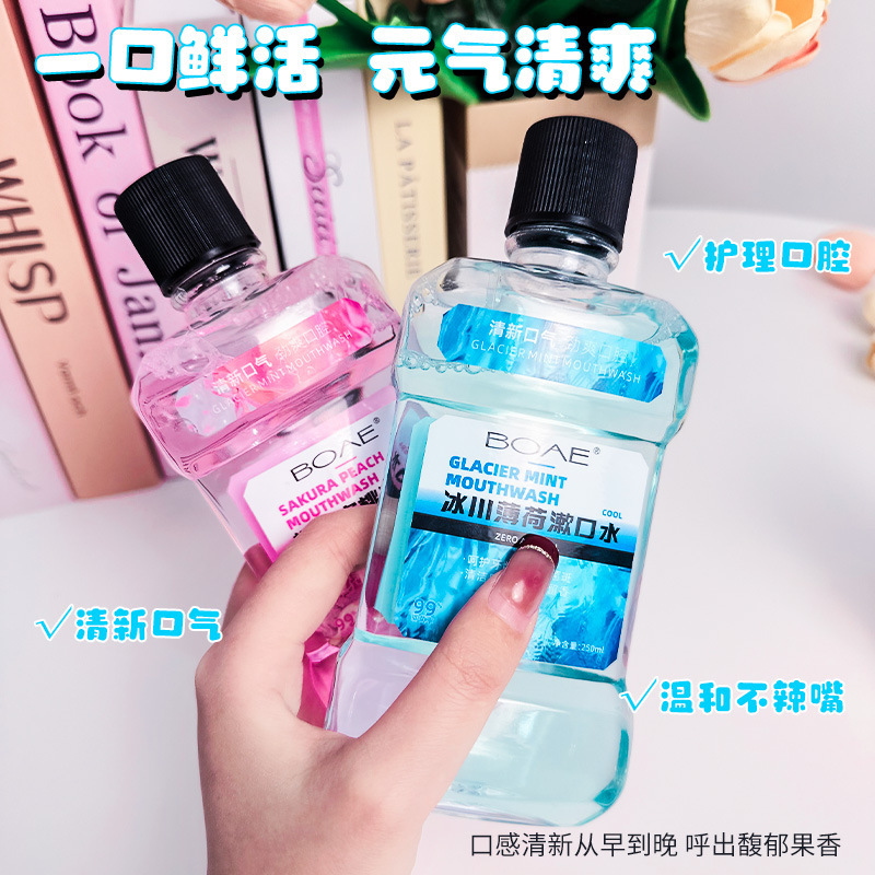 구강 세척제 민트 향기 병 250ml 호흡 신선하고 깨끗한 치아와 잇몸 구강 관리 구강 세척제 도매