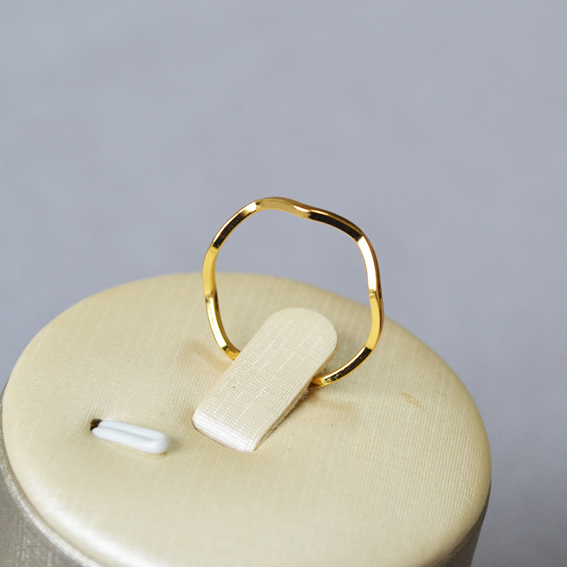 3g Weight Rings Classification 1 Piece Quantity Holiday, Daily Occasion Brass Material Solid Color Pattern Women's Gender Plating Design Simple Style, Classic Style Style Brass Plating Solid Color Rings 8
