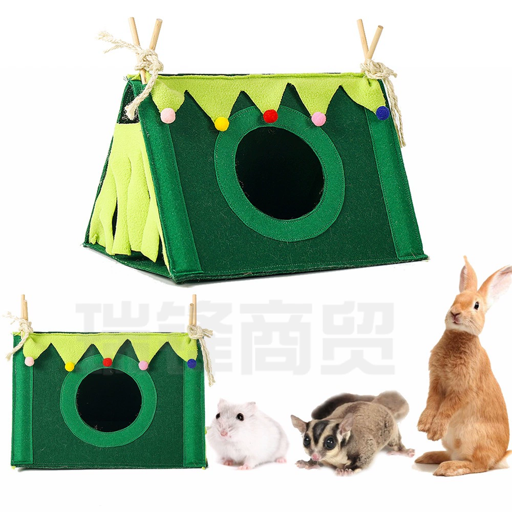 Трансграничный новый маленький домашний питомец кролик гнездо хомяк Угловой дом палатка белка медовая сумка строптивая Тоторо Рождественский скрытый дом