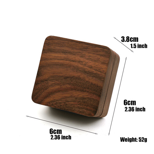 Black Walnut Wood Jewelry Earring Box Square Simple Display Stand Accessory Showcase Shooting Prop Jewelry Packaging