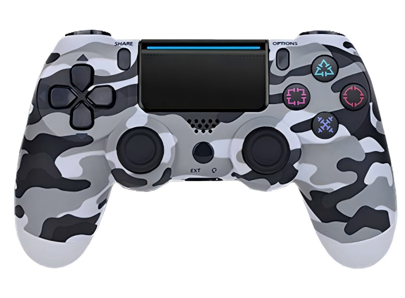 Controlador de Juego Inalámbrico Bluetooth PS4 de ABS Doble Vibración, Giroscopio de 6 Ejes para PC y Consolas