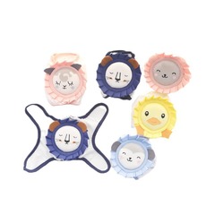 Children's cartoon adjustable knee pads, ice silk thin mesh leg pads, breathable baby crawling sports knee pads