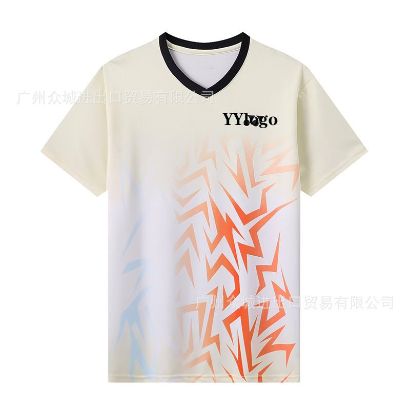 夏の新型yyバドミントン服男女半袖試合服子供通気訓練服速乾運動tシャツ印字|undefined