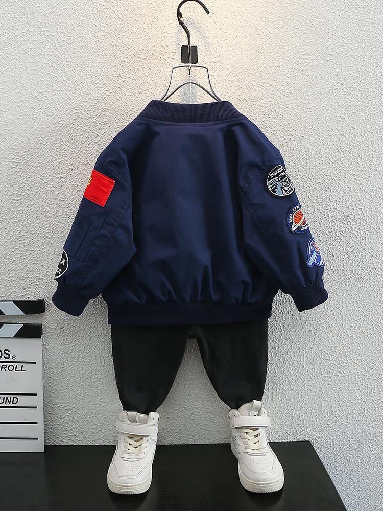 Veste d'uniforme militaire vide pour garçons, vêtements de printemps et d'automne 2023, nouveau beau haut pour enfants, tendance_voghion.com