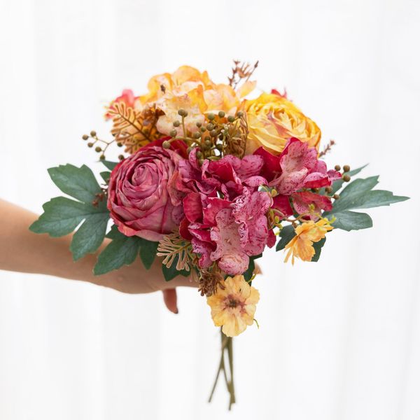 Fruit border retro simulated flower rose bouquet wedding home living…