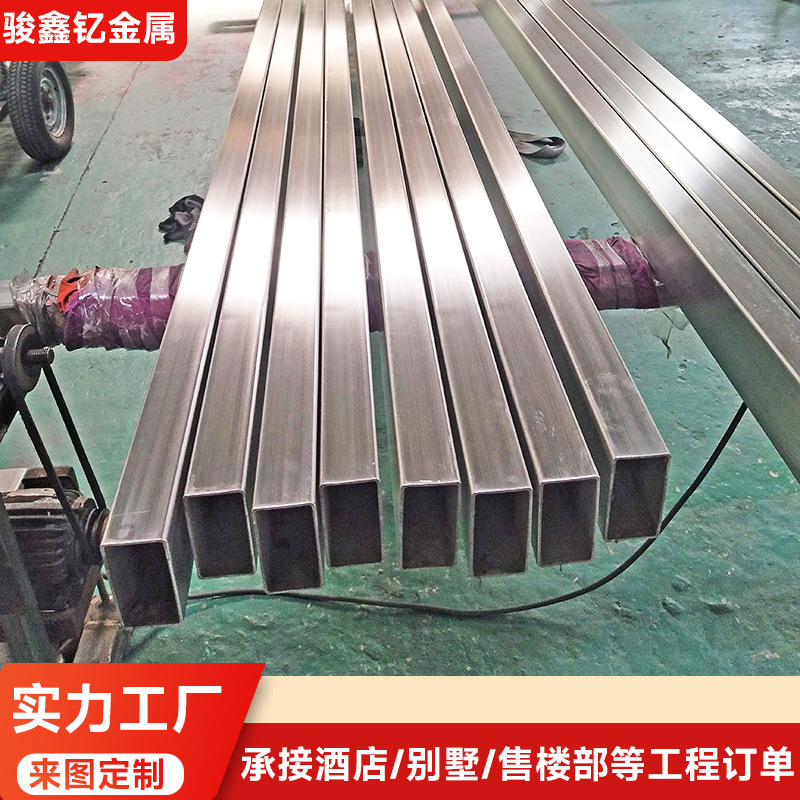 佛山现货批发不锈钢管方管架子不锈钢304方通制品空心不锈钢方管