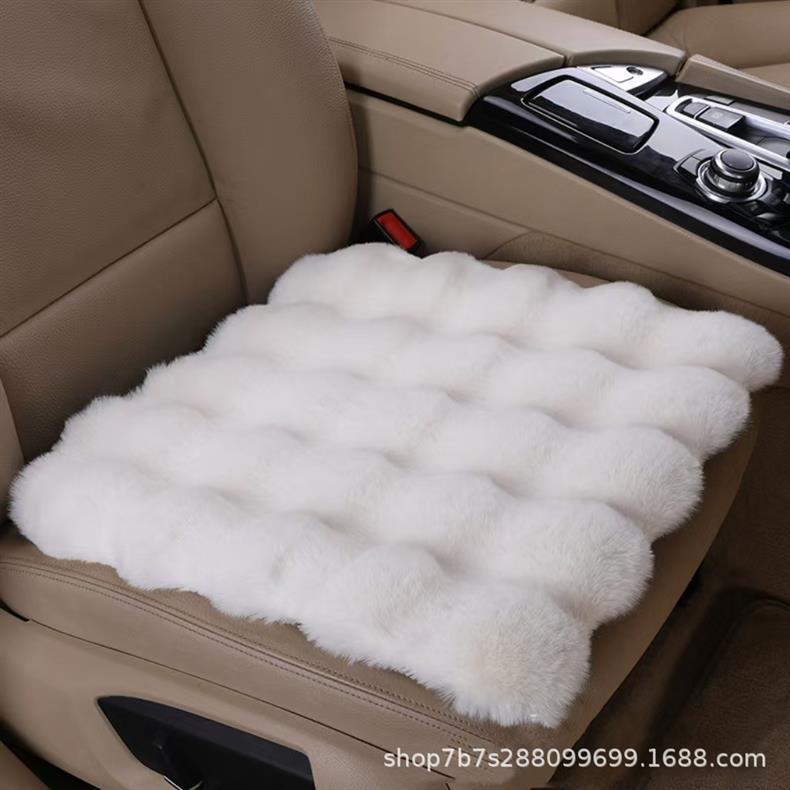 Car Seat Cushion Winter Bubble Velvet Without Backrest Three-Piece Set Ins Popular Thickened Single Piece Short Plush Warm