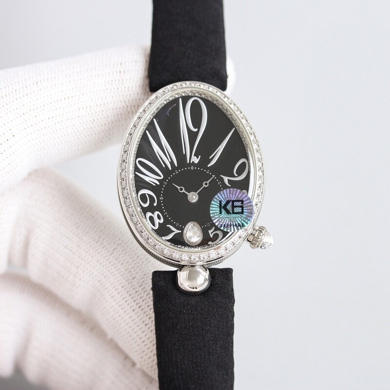 Oval-Shaped Women's Watch, Genuine Leather, Vintage Automatic Mechanical Watch, Waterproof, Micro-Business Dropshipping, Fashionable Trendy Egg-Shaped Women's Watch