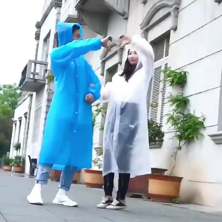 Портативное модное дождевик-плащ для детей и взрослых