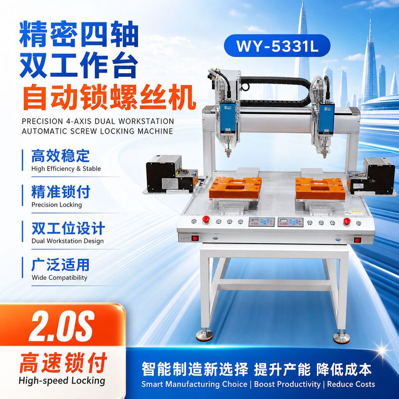 Precision Four-Axis Dual Workbench Automatic Screw Locking Machine Wy-5331L Automatic Screw Locking Machine Four-Axis Screw Machine Precision Four-Axis Dual Workbench Automatic Screw Locking Machine Wy-5331L Automatic Screw Locking Machine Four-Axis Screw Machine