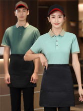 200克仿棉拼色翻领T恤衫短袖POLO衫品牌加盟店工作服印字LOGO