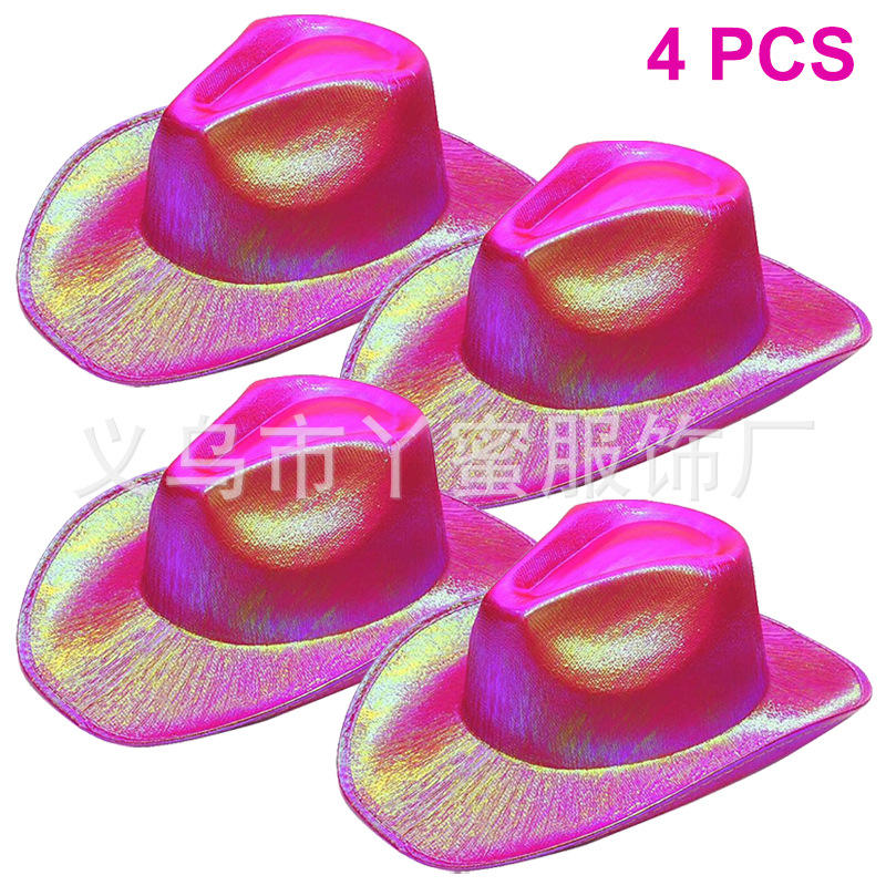 Conjunto de cuatro piezas de color rosa roja