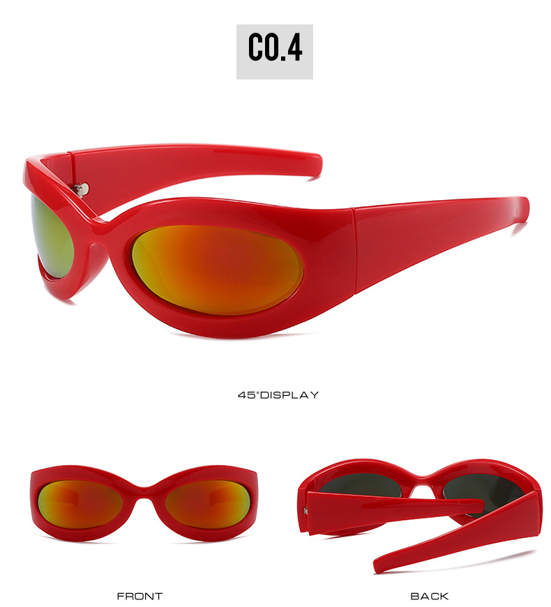 Nuovi occhiali da sole sportivi Y2K Spice Girl Macaron Occhiali anti UV personalizzati all'avanguardia_voghion.com