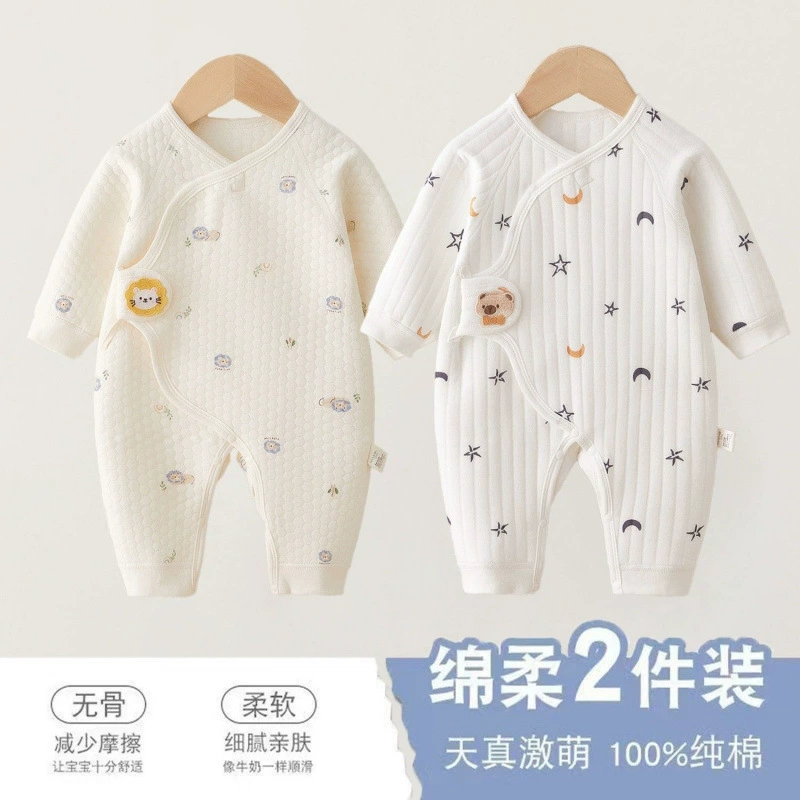 Теплый комбинезон, детский хлопковый боди, увеличенной толщины