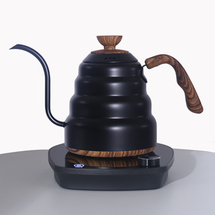 304 Food Grade Temperature-Controlled Thin Mouth Long Mouth Hand-Brewed Coffee Pot Household Tea Making Constant Temperature Stainless Steel Water Kettle Electric Water Kettle