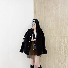 TB女冬季新款皮毛复合一体皮草100%绵羊毛保暖休闲羊羔毛翻领皮草