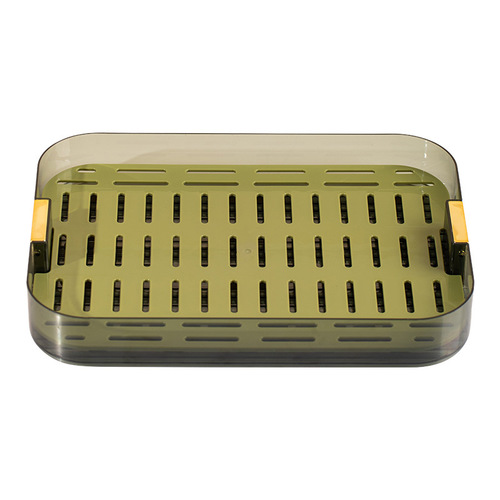 Light luxury tea tray tea cup tray rectangular modern small living room water storage plastic water cup drain tray home