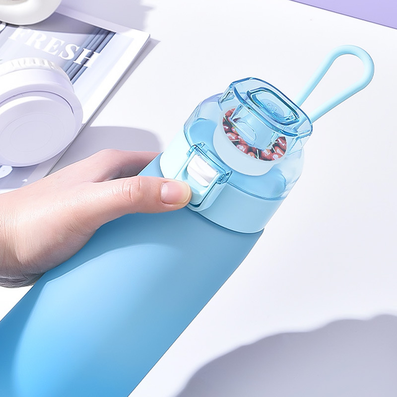 Tritan Duftbecher, lustige kreative Wasserflasche für Mädchen und Schülerinnen, Sport, Farbverlauf, Griff, Strohhalm_voghion.com