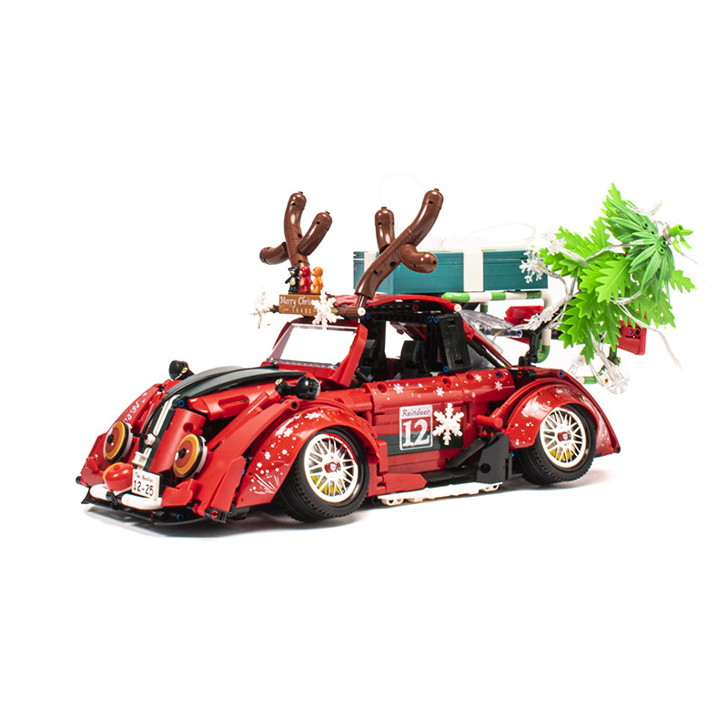 K Box 10247 Edición Navideña 1:10 Coche de Bloques de Construcción de Partículas Pequeñas de Perfil Bajo, Juguete, Decoración, Regalo