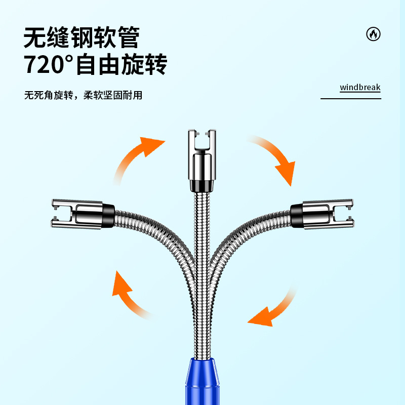 Ventas transfronterizas calientes tipo-C interfaz encendedor de cocina encendedor a prueba de viento arco encendedor de pulso pistola de encendido ignición varilla de encendido