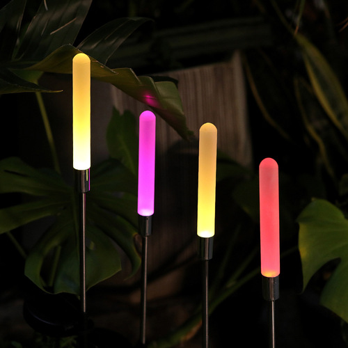 Amazon Outdoor Solar Sanding Reed Candlelight Garden Decor Ground Stake Lawn Lamp Villa Decoration Courtyard Lamp