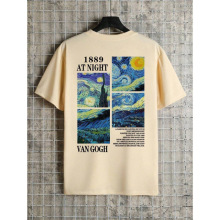 K 40153 Star Print Crew Neck Tees �ǿ�ͼ����ĸ T ���羳