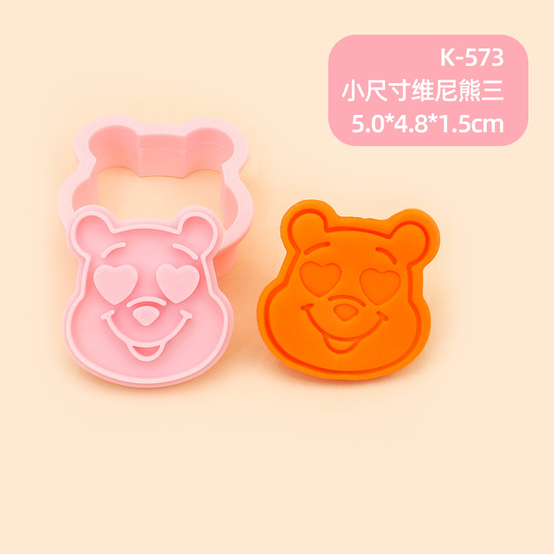 Molde para Galletas de Winnie the Pooh, Molde para Hornear de Fondant con Diseño 3D de Dibujos Animados, Molde para Decoración de Pasteles para Hacer en Casa