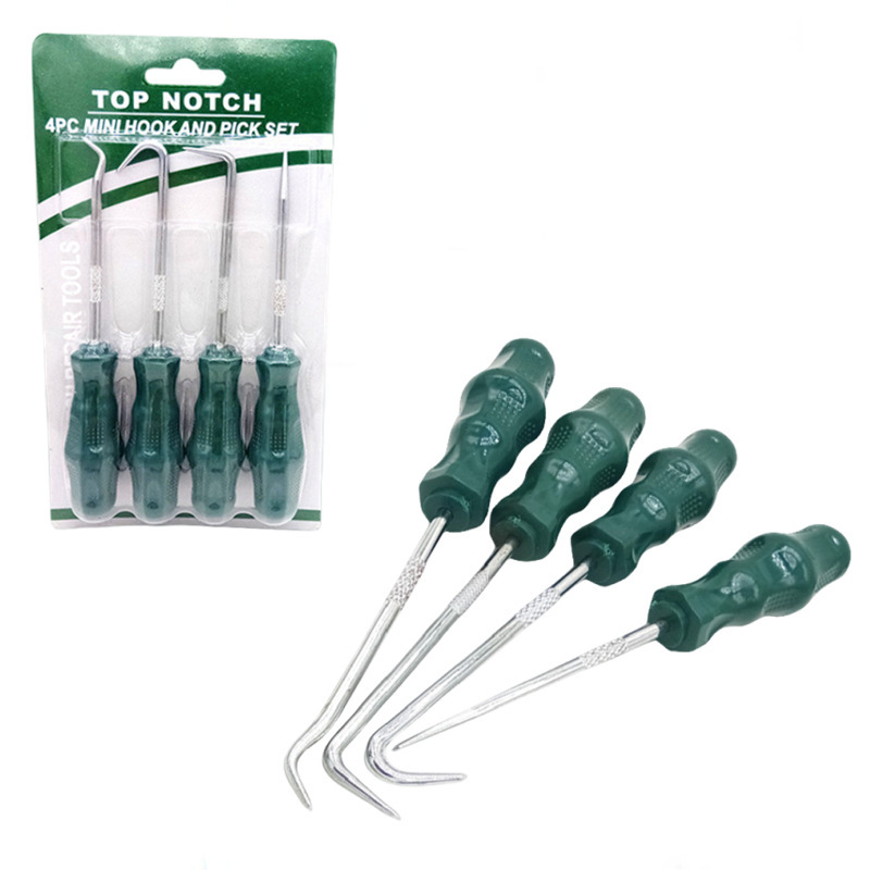 4-Piece Oil Seal Hook Set Long Hook Seal Ring Puller Car Repair and Maintenance Removal and Repair Tools 4-Piece Oil Seal Hook Set Long Hook Seal Ring Puller Car Repair and Maintenance Removal and Repair Tools