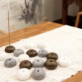 水滴大理石香插沉香檀香线香盘香香炉配件禅意香托创意家用香座