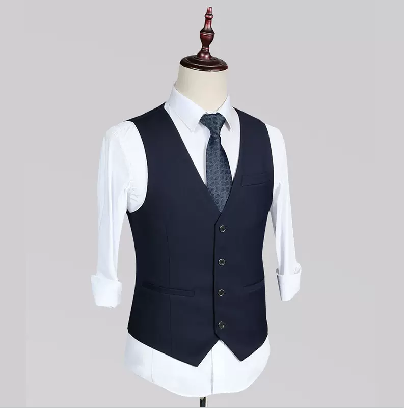 西装马甲职业套装春秋女款马夹外穿百搭叠穿男女同款OL二件套正装