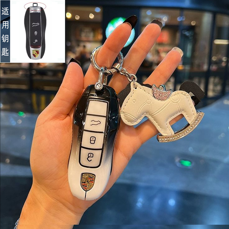 Suitable for Porsche Cayenne Key Cover Taycan Panamera Macan Maykai 718/911 Car Buckle Shell