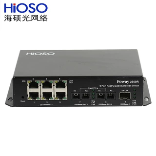 海硕6百兆电口+3千兆光口安防型工业交换机Foway2309R-S20-SC
