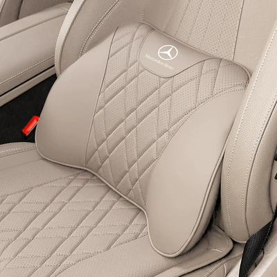 same color as the original car, Headrest - mercedes-benz-lumbar-support-1-piece-off-white
