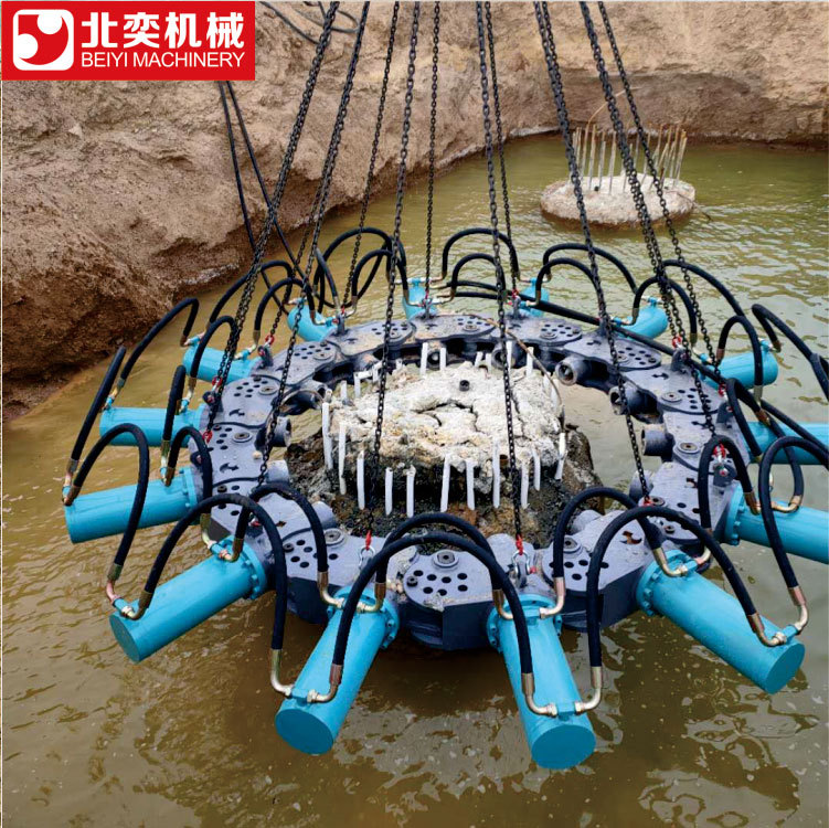 北奕机械 实心预制桩的先进破桩器 房建灌注桩头破桩机