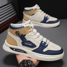 高帮男鞋2025年新款秋冬时尚舒适防滑运动板鞋百搭复古休闲男潮鞋