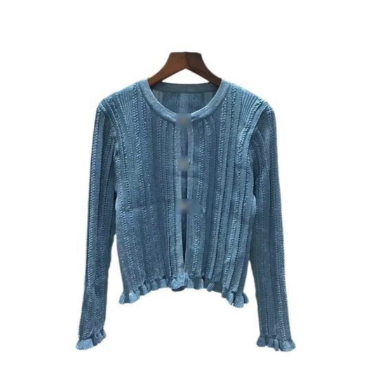 Xiaoxiang Style Cardigan Knitted Coat Women's Early Spring New Style Cold Style Unique Chic Top High-grade Beautiful Small Shirt