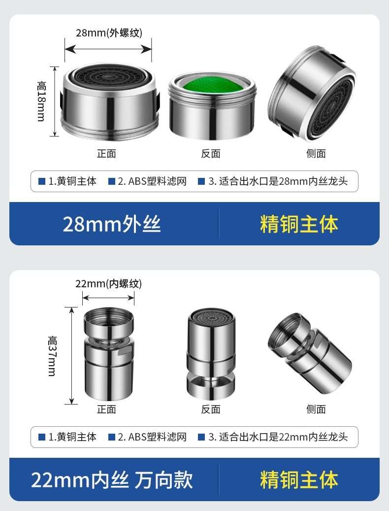 Starting point: Ri faucet accessories, faucet aerator, water outlet nozzle, mesh nozzle, faucet water outlet head, filter nozzle, filter core undefined
