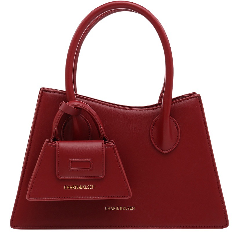 Bolso de Novia Rojo 2025, Nuevo Bolso de Moda de Lujo Ligero para Mujer, Bolso de Mano de Alta Gama, Bolso Cruzado para Novia