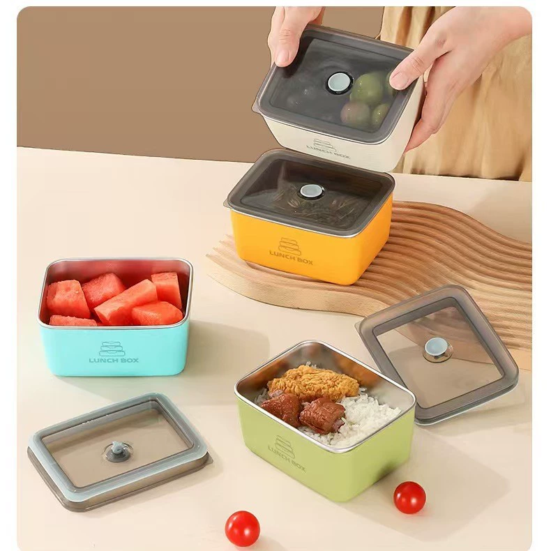 Макарон свежая коробка из нержавеющей стали квадратная коробка для хранения холодильника охлажденная фруктовая тарелка для приготовления пищи коробка для пикника на открытом воздухе