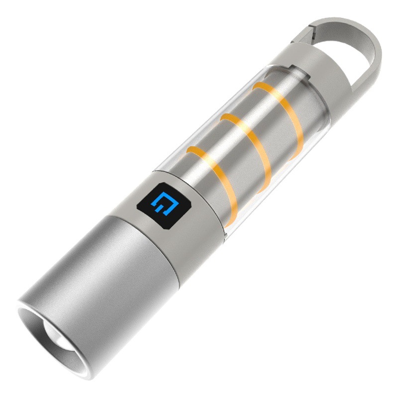 Transfronterizo nueva linterna de luz fuerte al aire libre multifuncional camping iluminación linterna láser blanco luz lateral de trabajo image 1